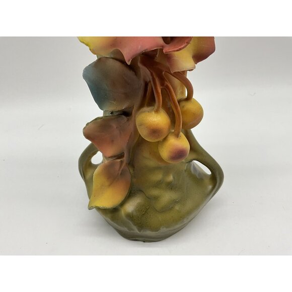 Royal Dux Antique Amphora Austrian Art Nouveau Cherries and Blossoms Vase 8.25" - Picture 8 of 16